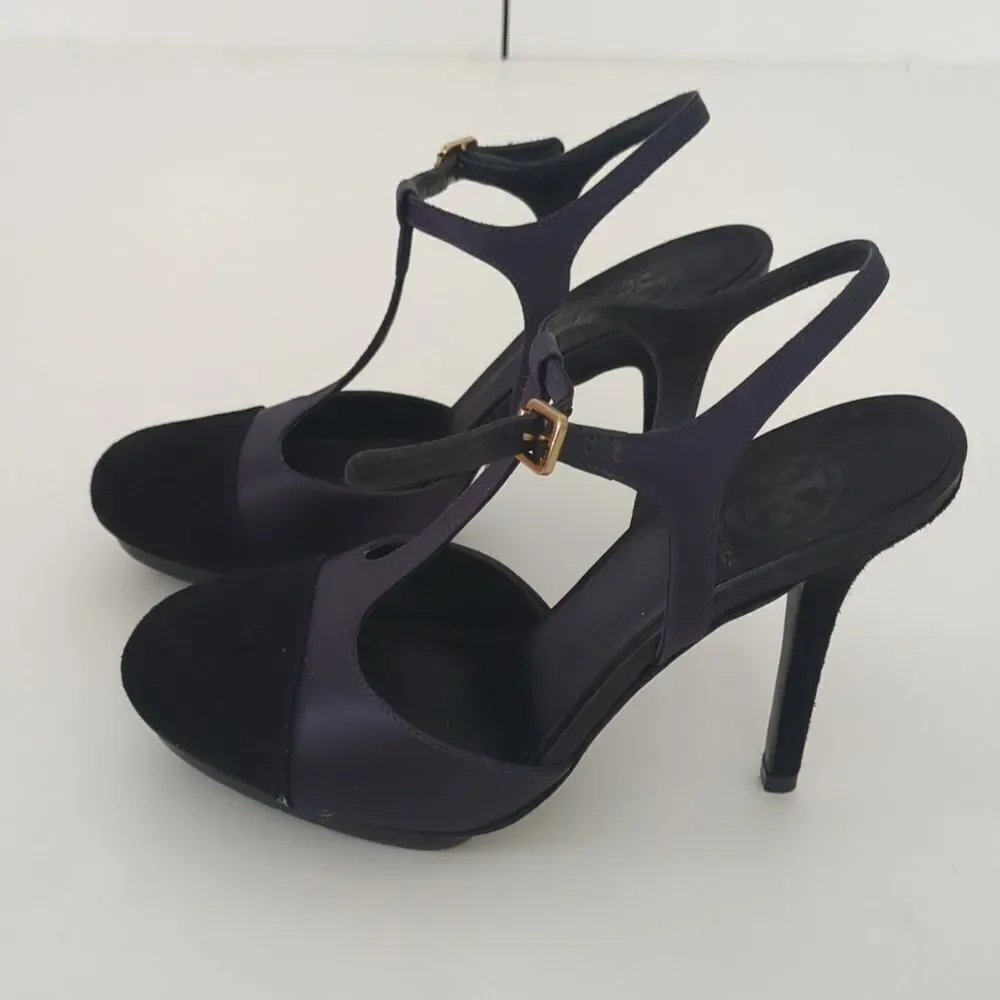 Tory Burch Mandy T-Strap High Heel Pumps Size 8.5